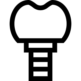 tandsymbol med skruvrot